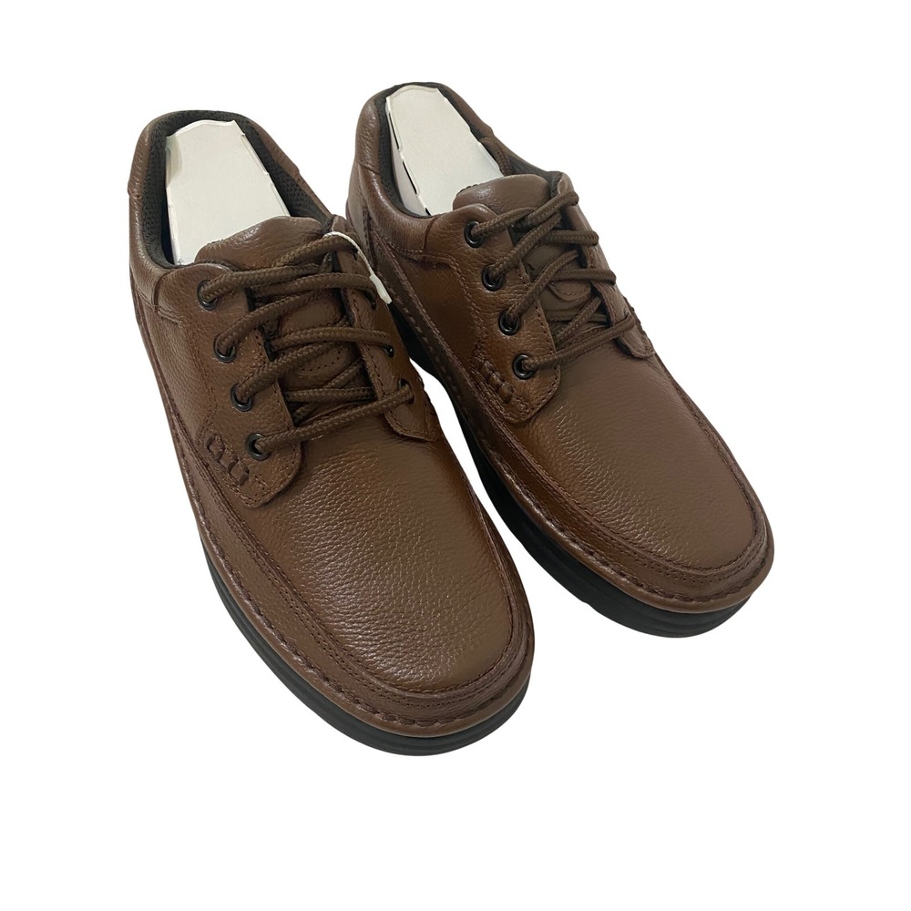 Nunn Bush Mens Brown Leather Comfort Gel Oxford Shoes 8.5 Wide 84673-221